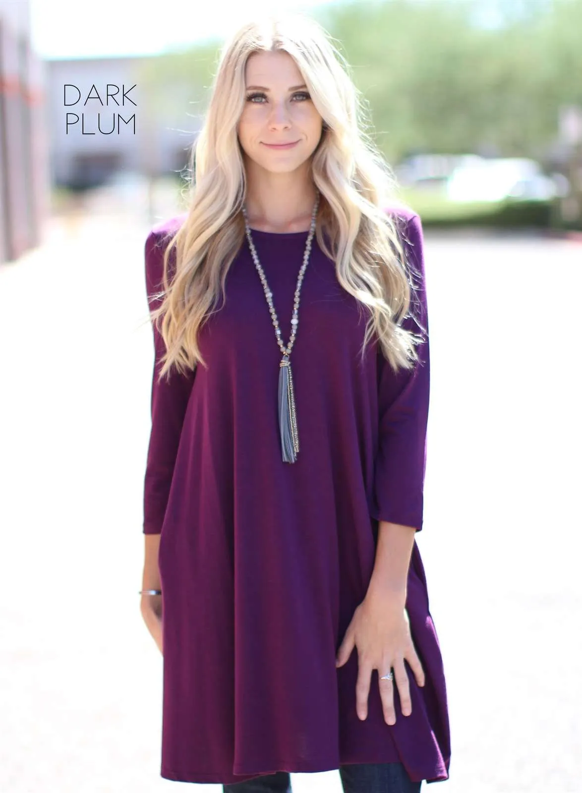 3/4 Sleeve Pocket Tunic