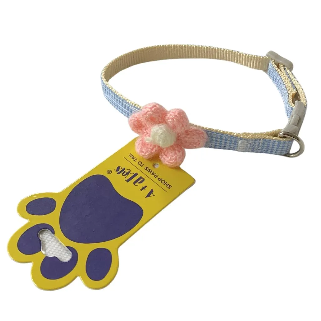 A a Pets' Soft Handmade Everyday Adjustable Cat Collar (SET OF 4)