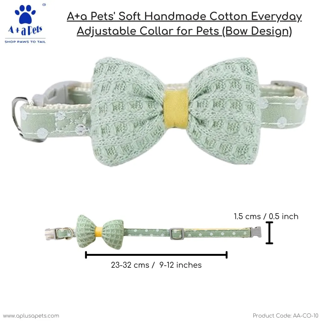 A a Pets' Soft Handmade Everyday Adjustable Cat Collar (SET OF 4)