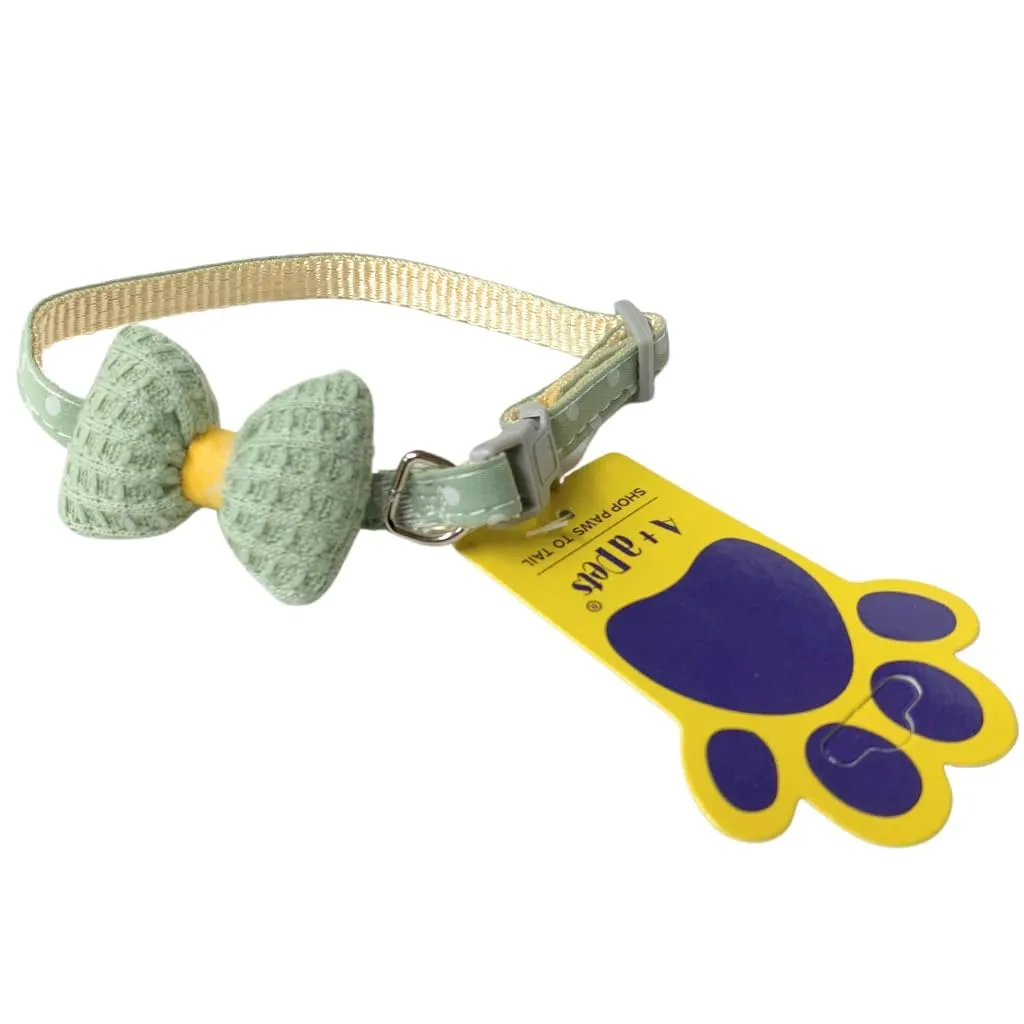 A a Pets' Soft Handmade Everyday Adjustable Cat Collar (SET OF 4)