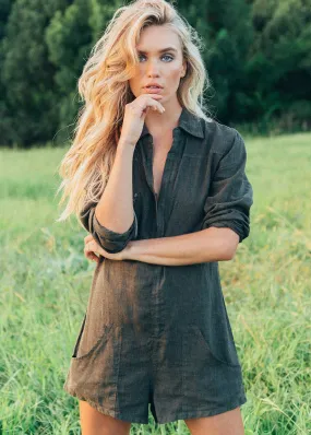 Afends Womens Wildling - Hemp Playsuit