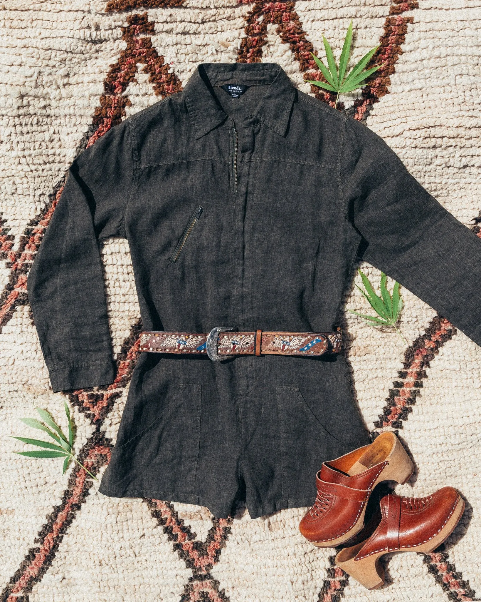 Afends Womens Wildling - Hemp Playsuit