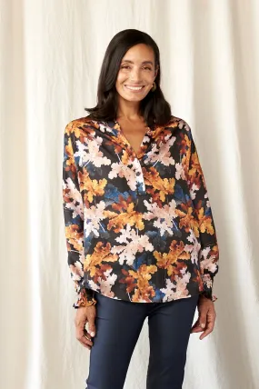 Angelina Long Sleeve Top Cassia Print