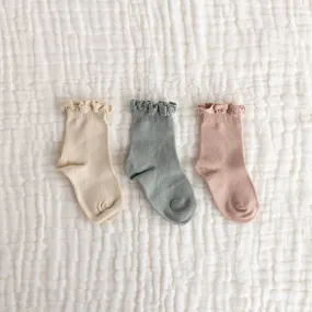 Ankle Socks with Lace Edging