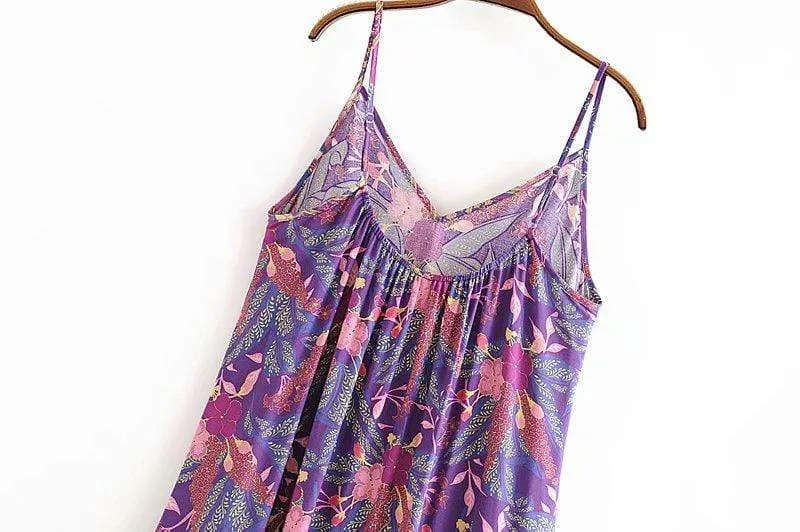 ARIBA Slip Midi Dress - Purple