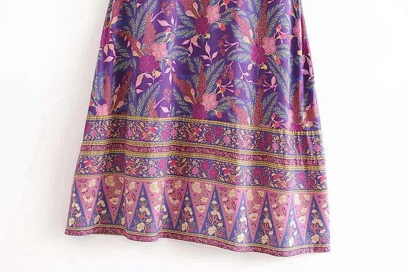 ARIBA Slip Midi Dress - Purple