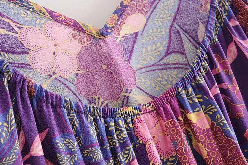ARIBA Slip Midi Dress - Purple