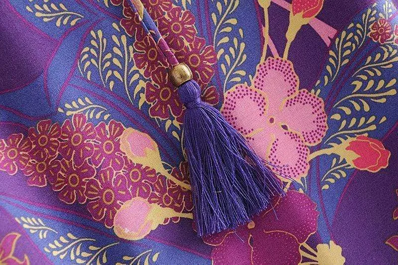 ARIBA Slip Midi Dress - Purple