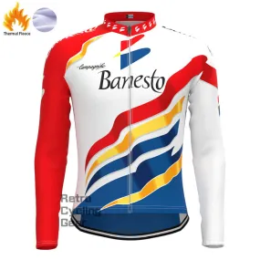 Banesto colourful Fleece Retro Long Sleeves Jerseys