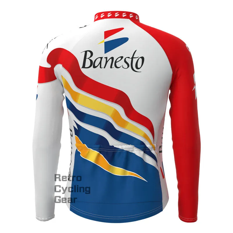 Banesto colourful Fleece Retro Long Sleeves Jerseys