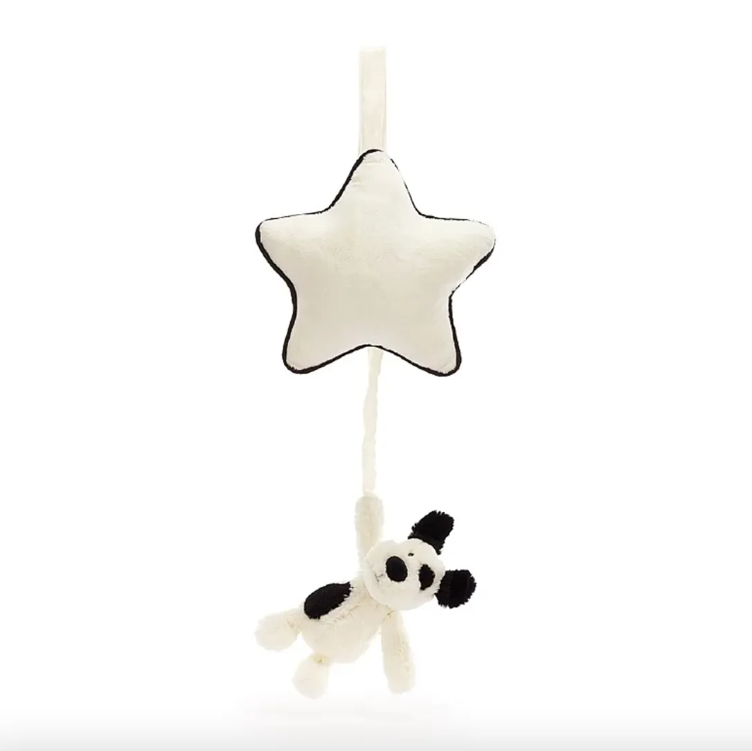 Bashful Black & Cream Puppy Musical