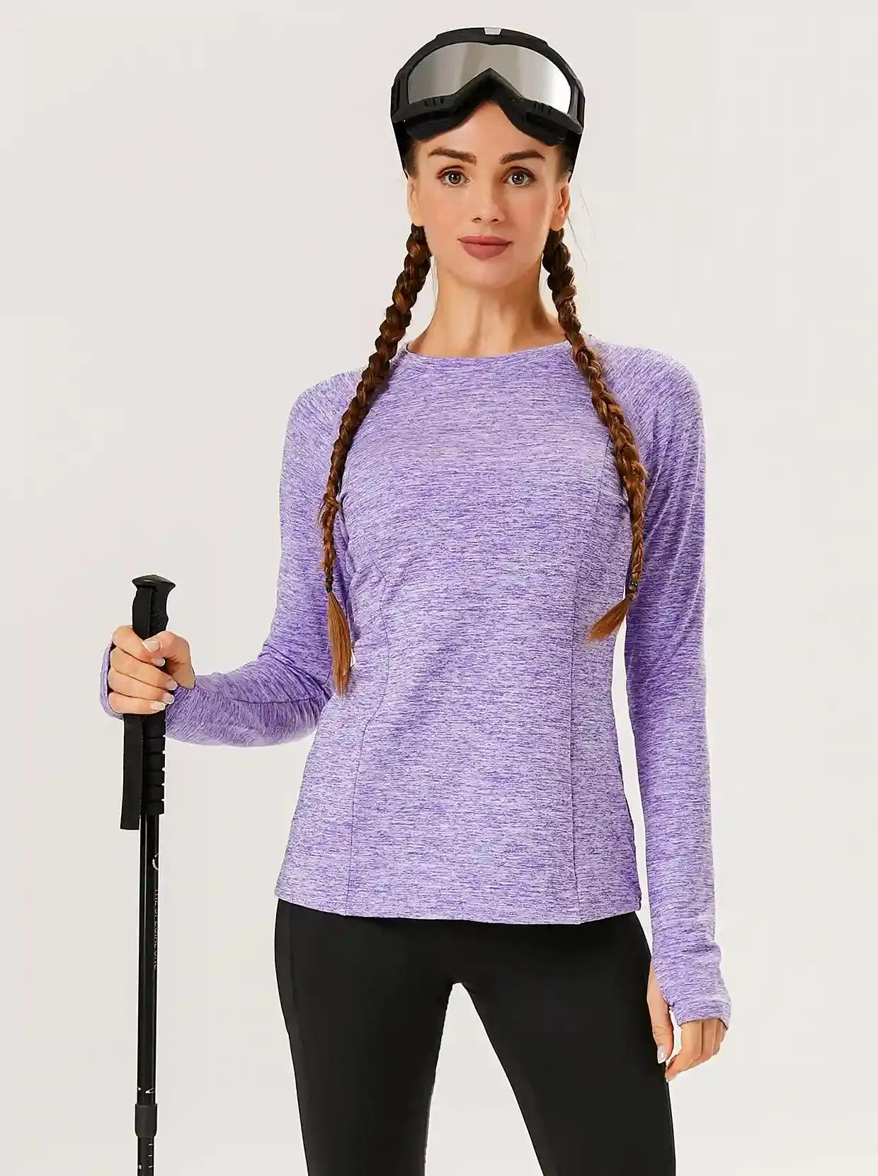 Basic Crew-neck Thermal Underwear for Women
