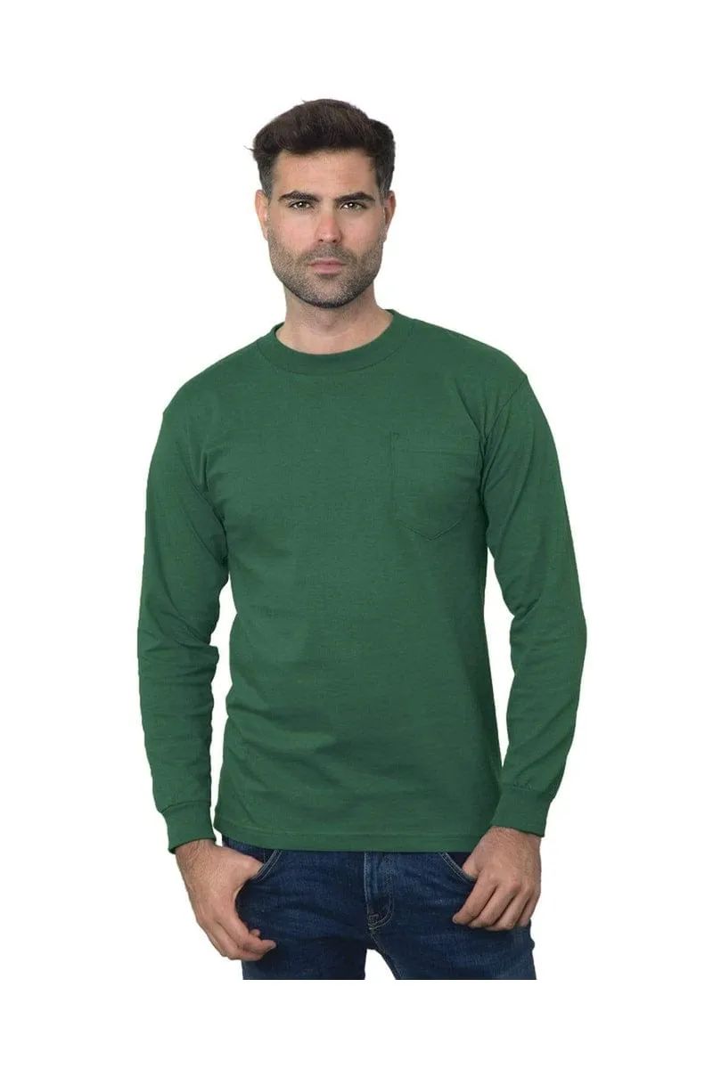 Bayside BA3055: Unisex Union-Made Long-Sleeve Pocket Crew T-Shirt