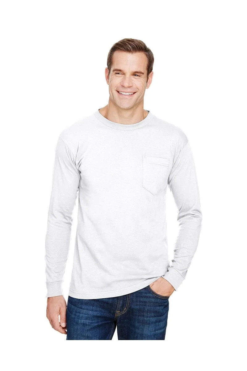 Bayside BA3055: Unisex Union-Made Long-Sleeve Pocket Crew T-Shirt