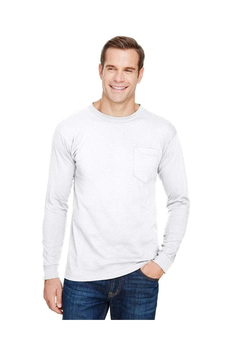 Bayside BA3055: Unisex Union-Made Long-Sleeve Pocket Crew T-Shirt