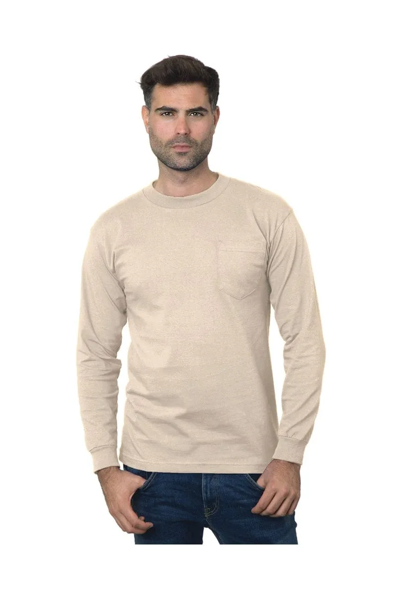 Bayside BA3055: Unisex Union-Made Long-Sleeve Pocket Crew T-Shirt