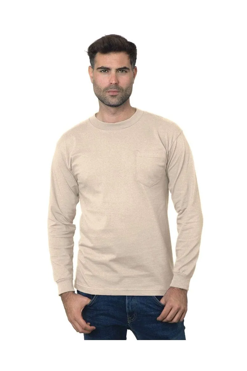 Bayside BA3055: Unisex Union-Made Long-Sleeve Pocket Crew T-Shirt