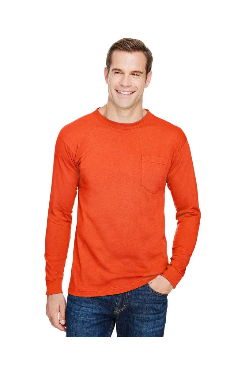 Bayside BA3055: Unisex Union-Made Long-Sleeve Pocket Crew T-Shirt