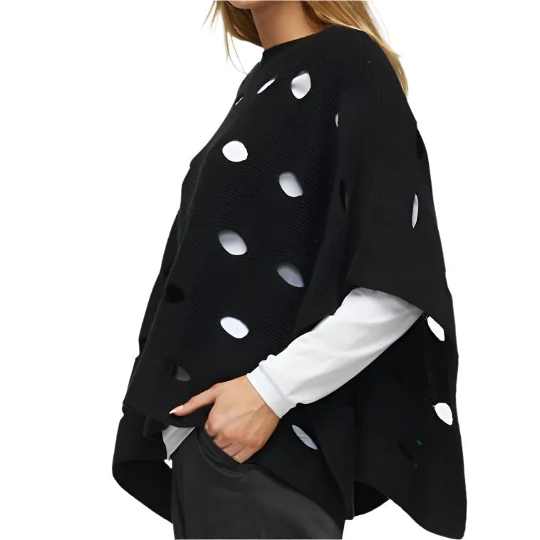 Black Cut Out Poncho By Zaket And Plover