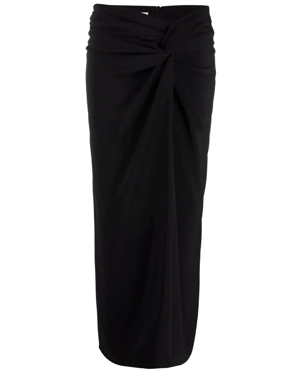 Black Twist Front Skirt