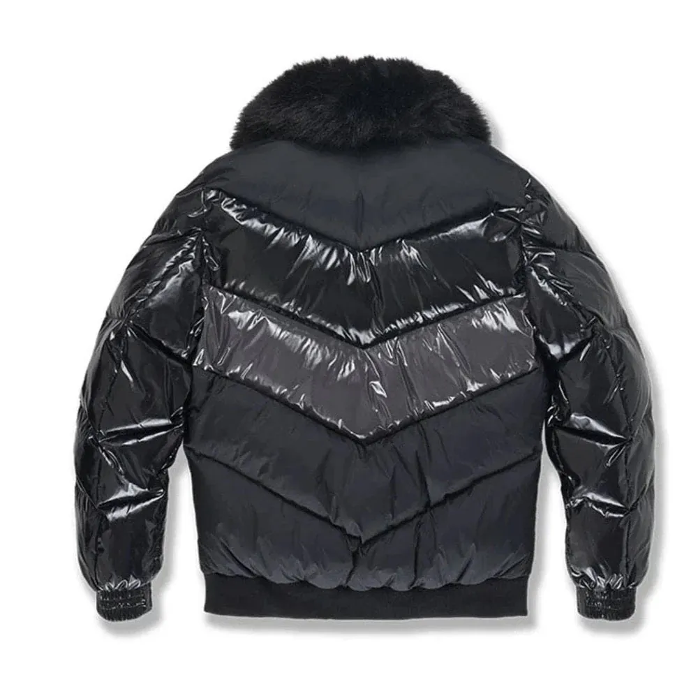 Blocked Puffer Jacket(Treiple Black) - JC91548BTRBLK