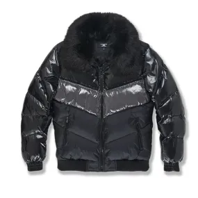 Blocked Puffer Jacket(Treiple Black) - JC91548BTRBLK