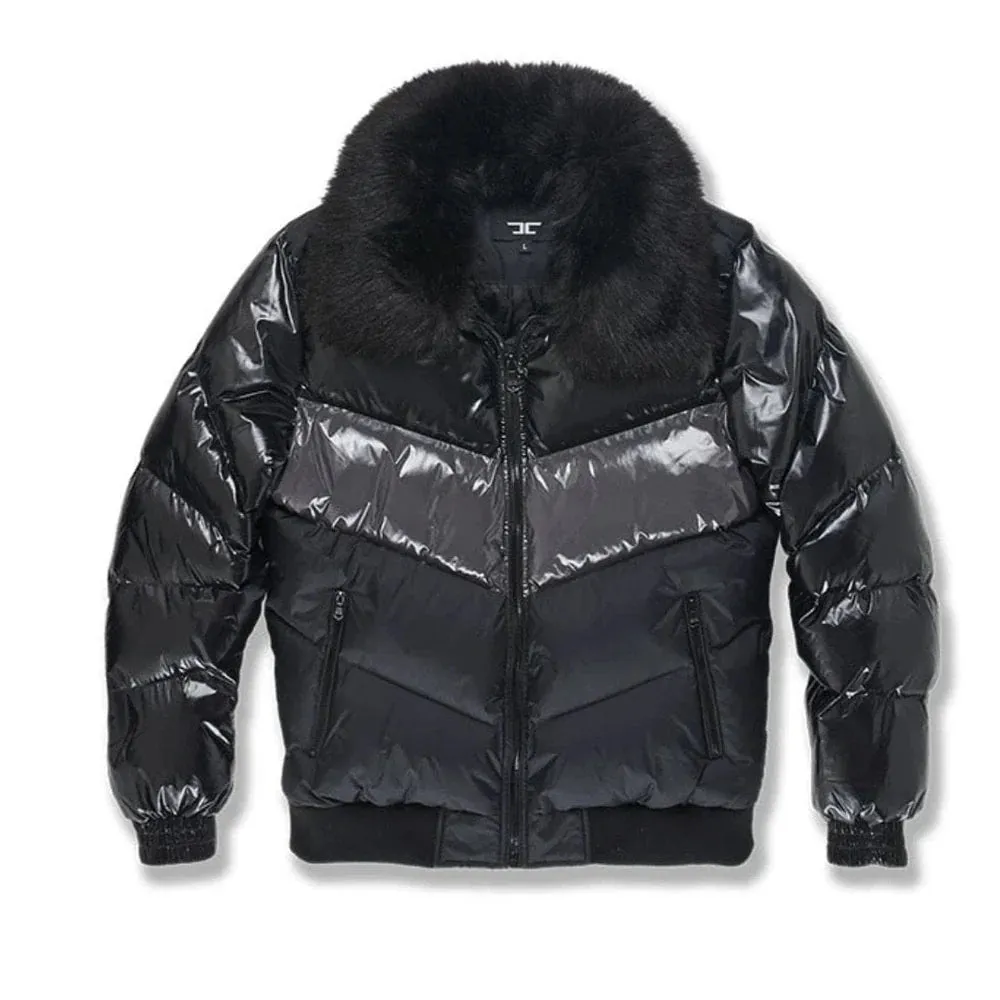 Blocked Puffer Jacket(Treiple Black) - JC91548BTRBLK