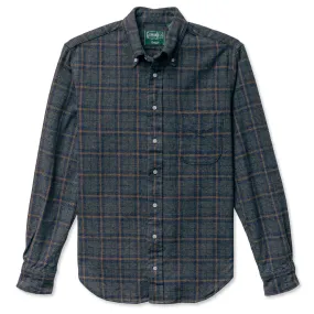 Blue Brushed Cotton Tweed