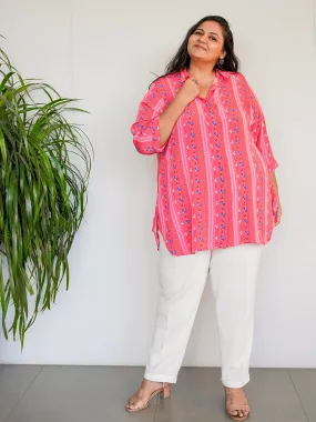Blushing Rose Shirt Tunic