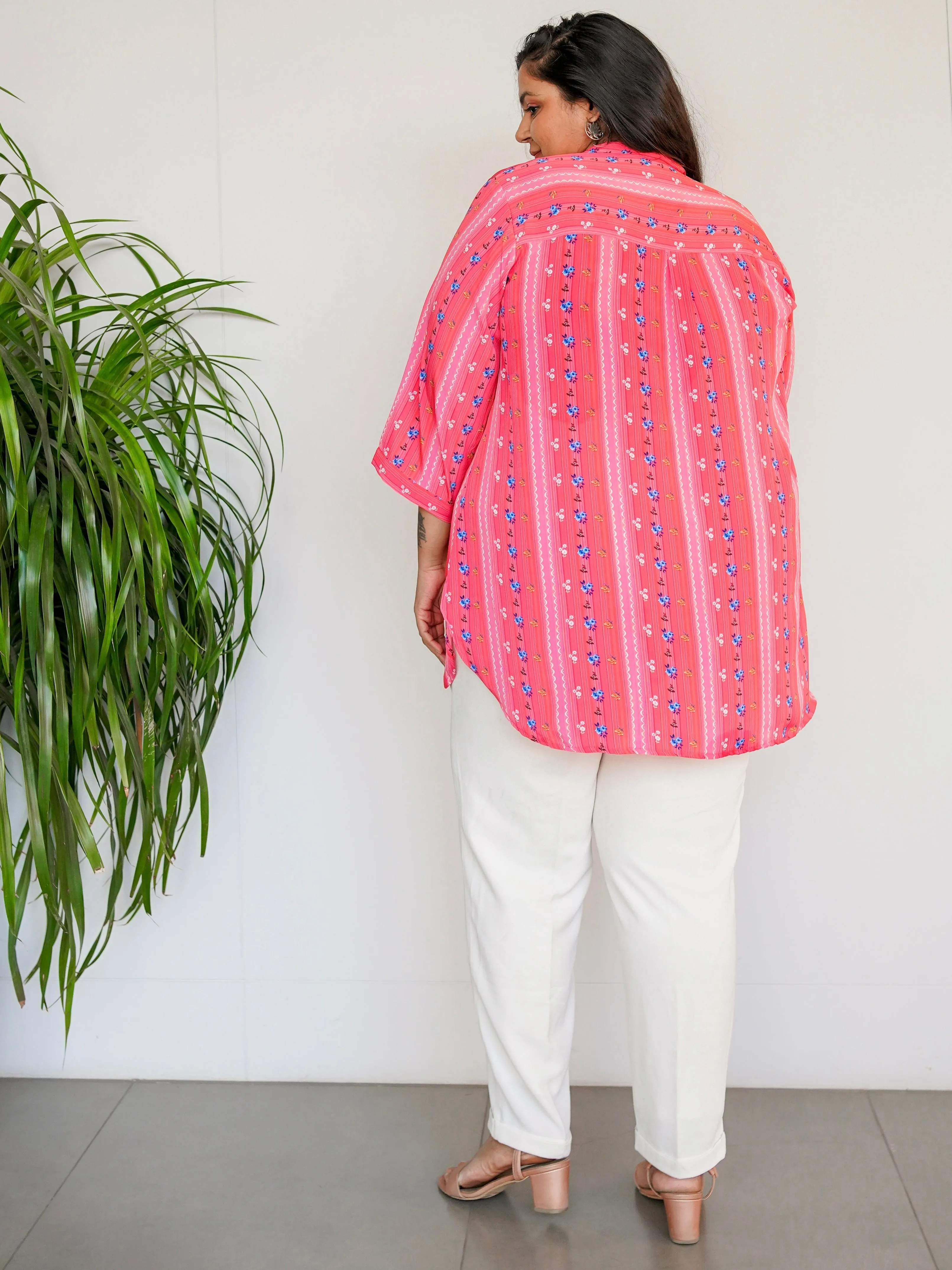 Blushing Rose Shirt Tunic