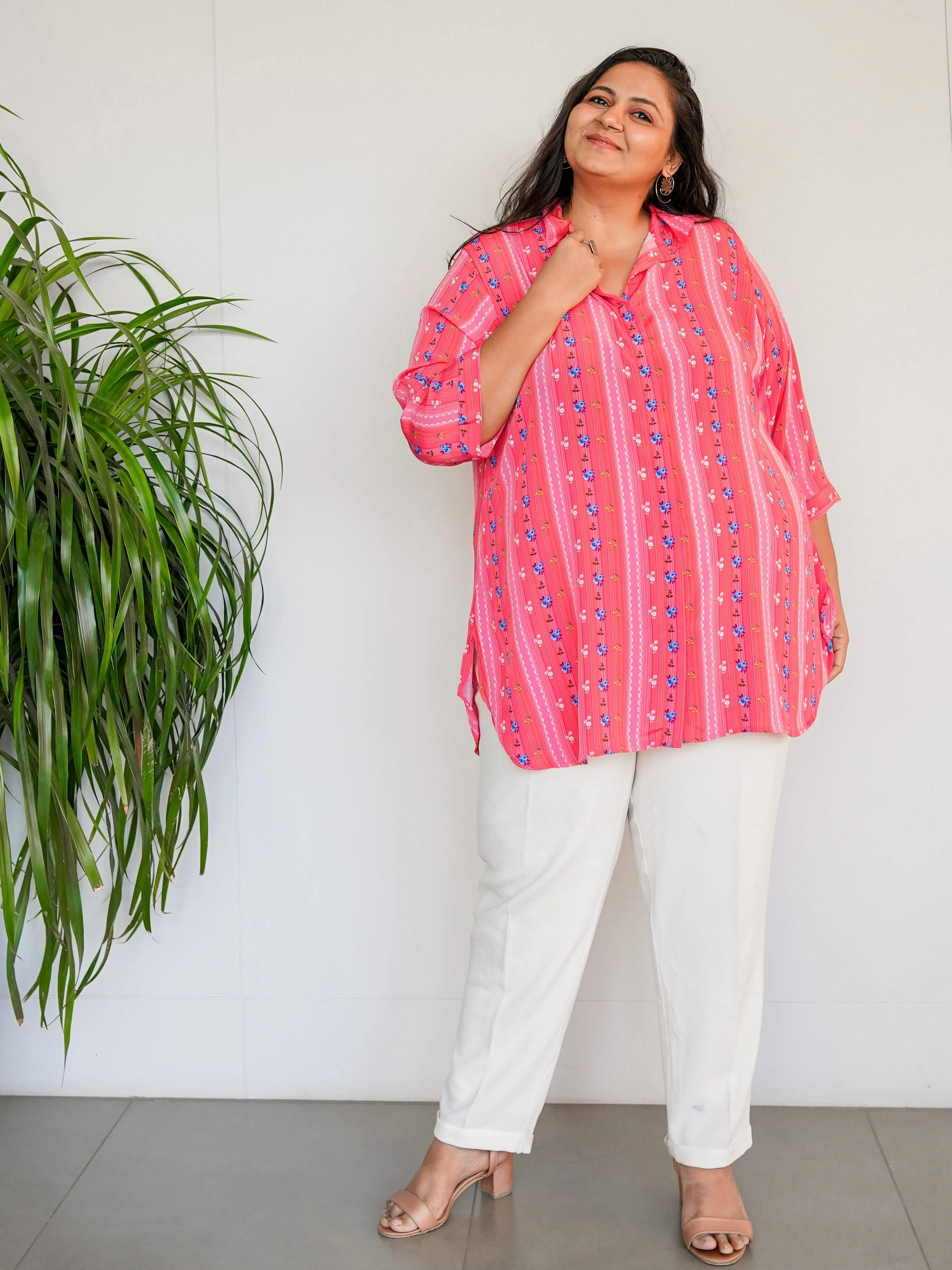 Blushing Rose Shirt Tunic