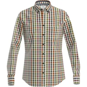 Brax Pure Cotton Flannel Shirt Daniel C in Olive 45-3728