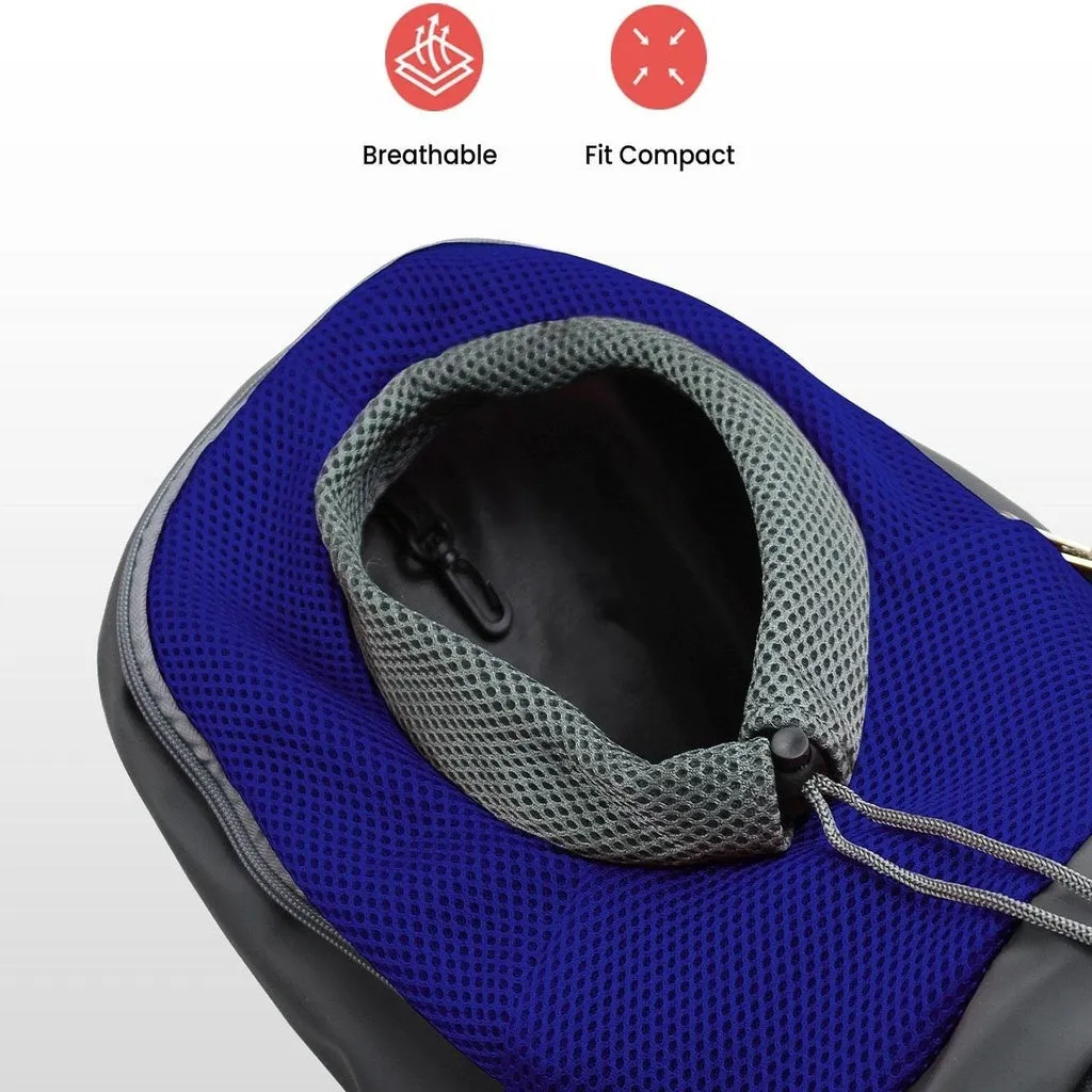 Breathable Pet Carrier Backpack with Pockets, Blue - FLOOFI