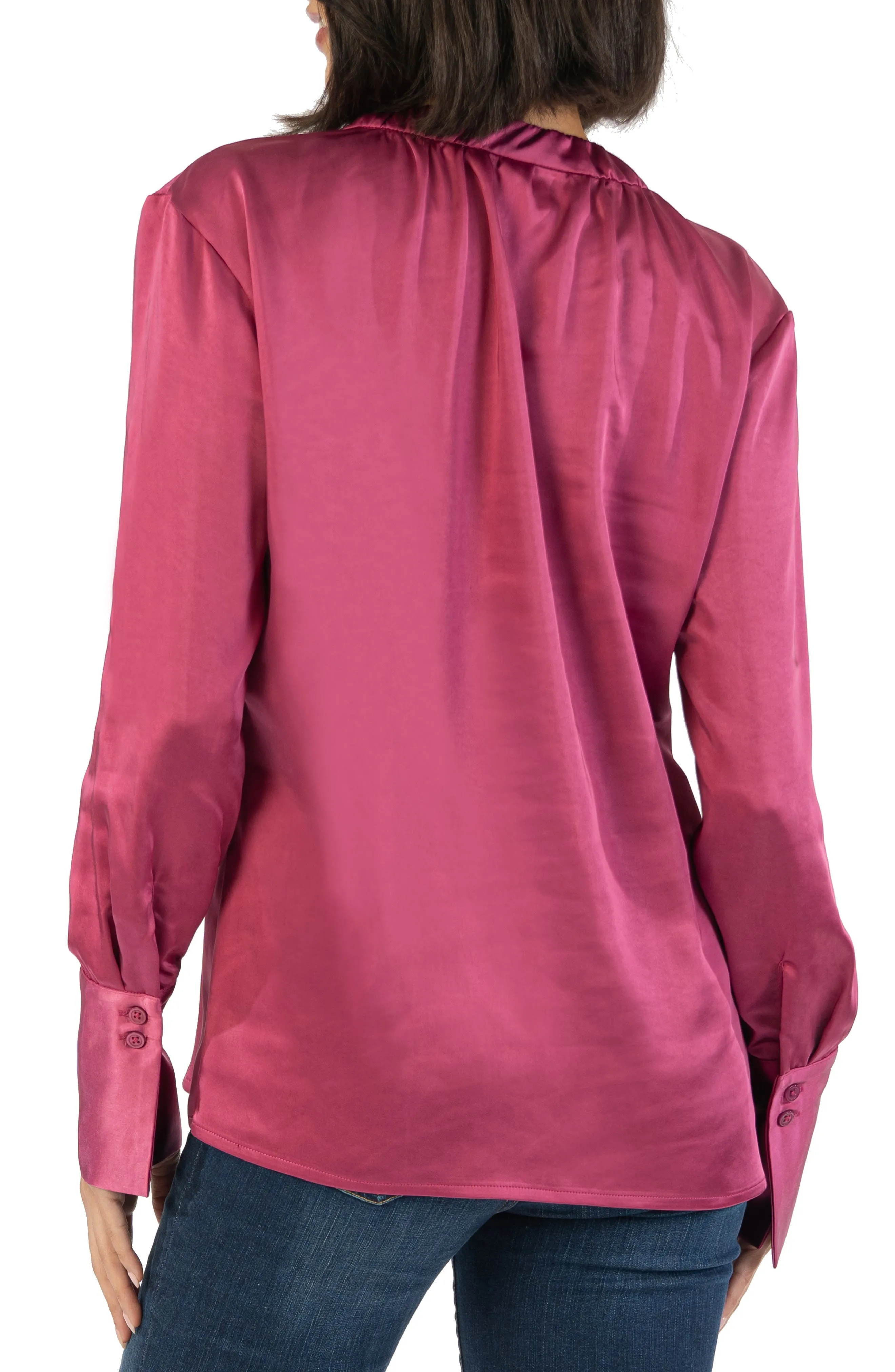 Brigitta Satin Button Down
