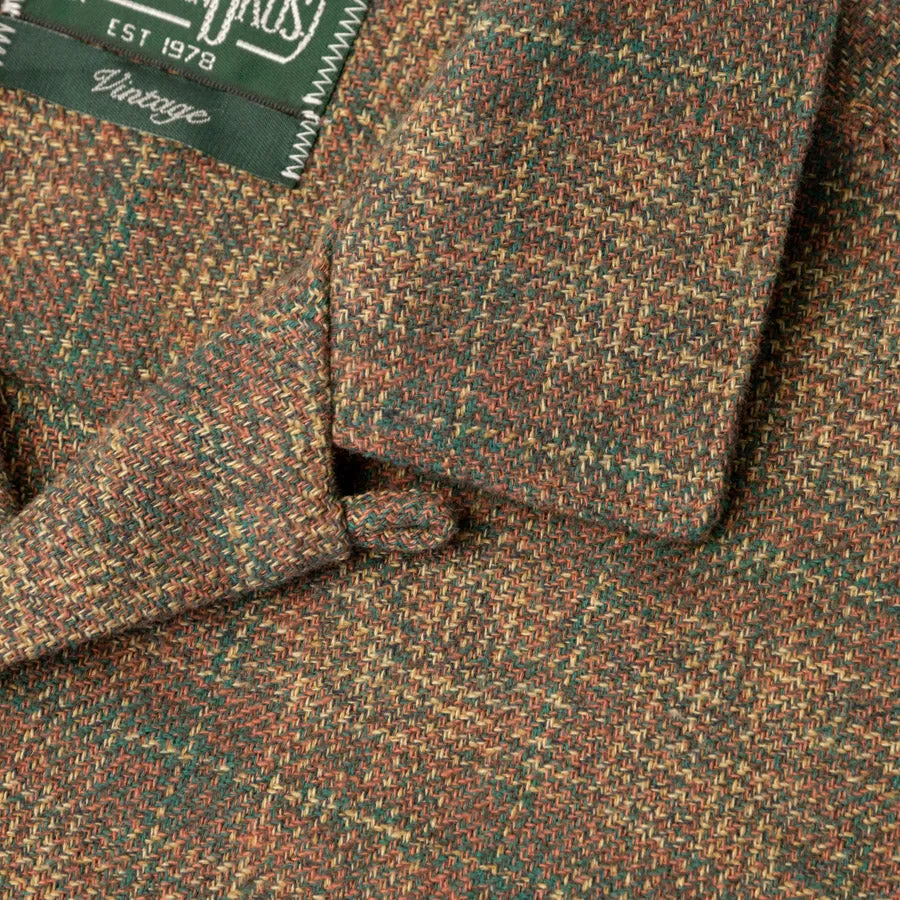Brown Brushed Cotton Tweed Camp