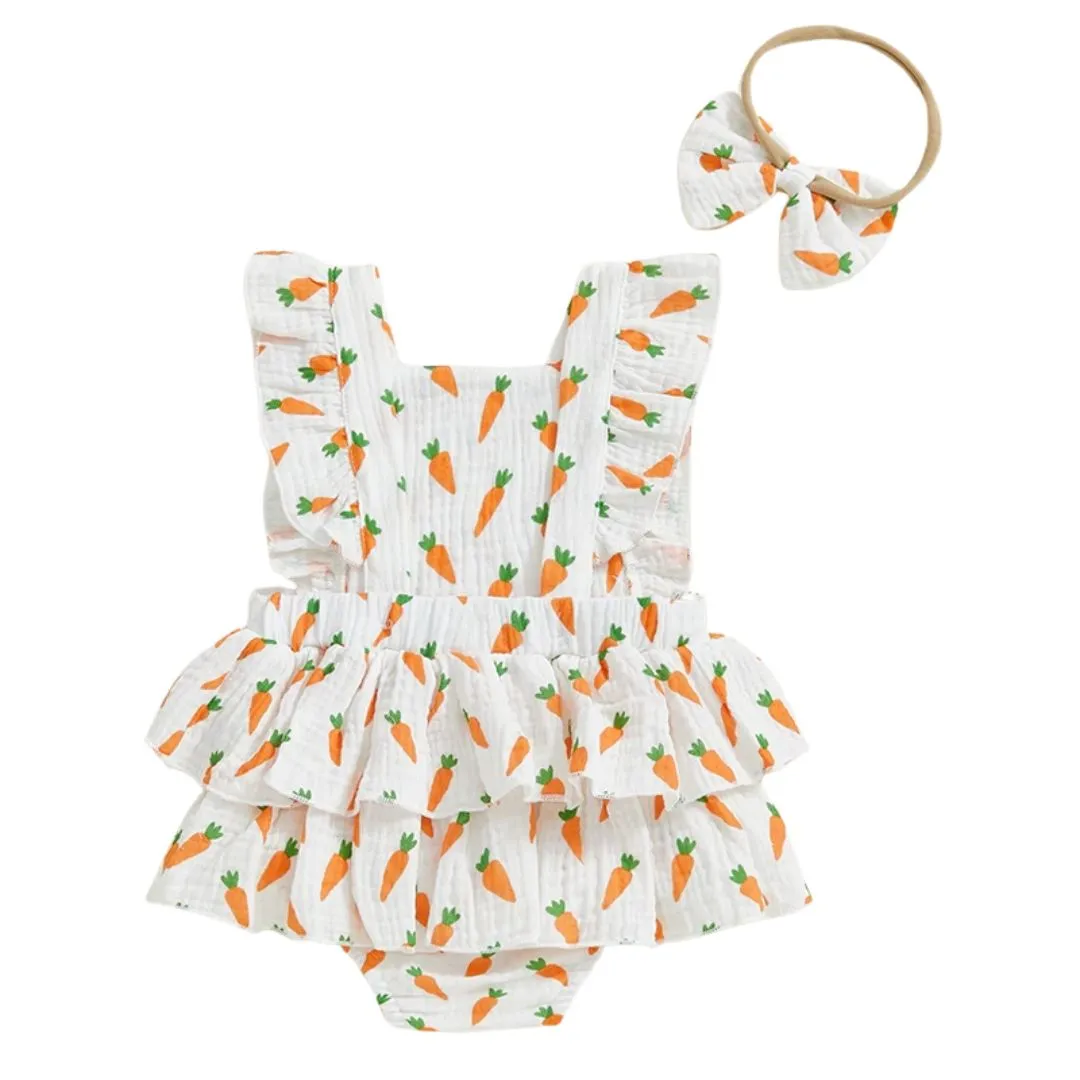 Carrot Ruffle Romper