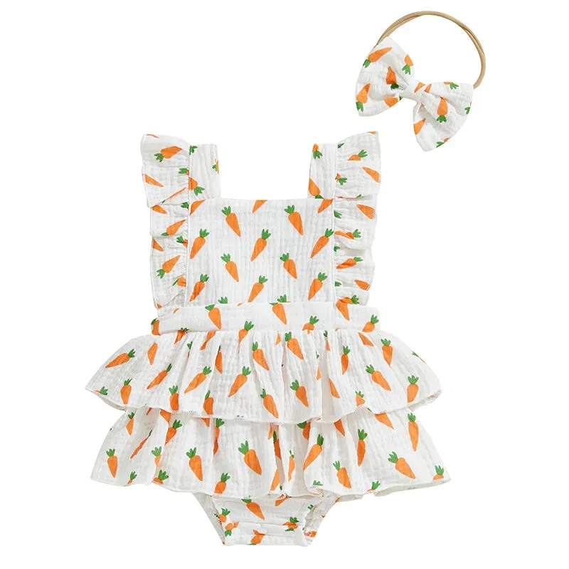 Carrot Ruffle Romper