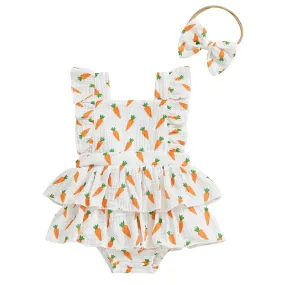 Carrot Ruffle Romper