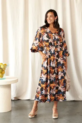 Cassia Leaf Print Dress