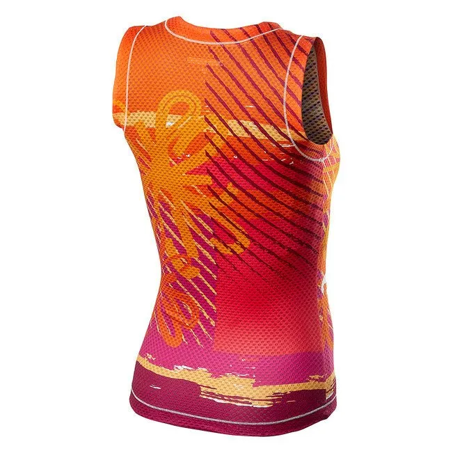 Castelli Women's Pro Mesh W Sleeveless - Orange Flower