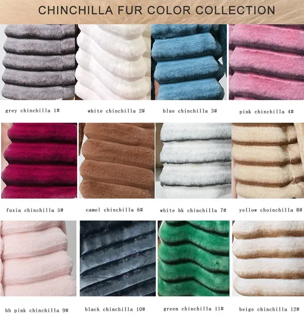 Chinchilla Faux Fluffy Knee Jacket