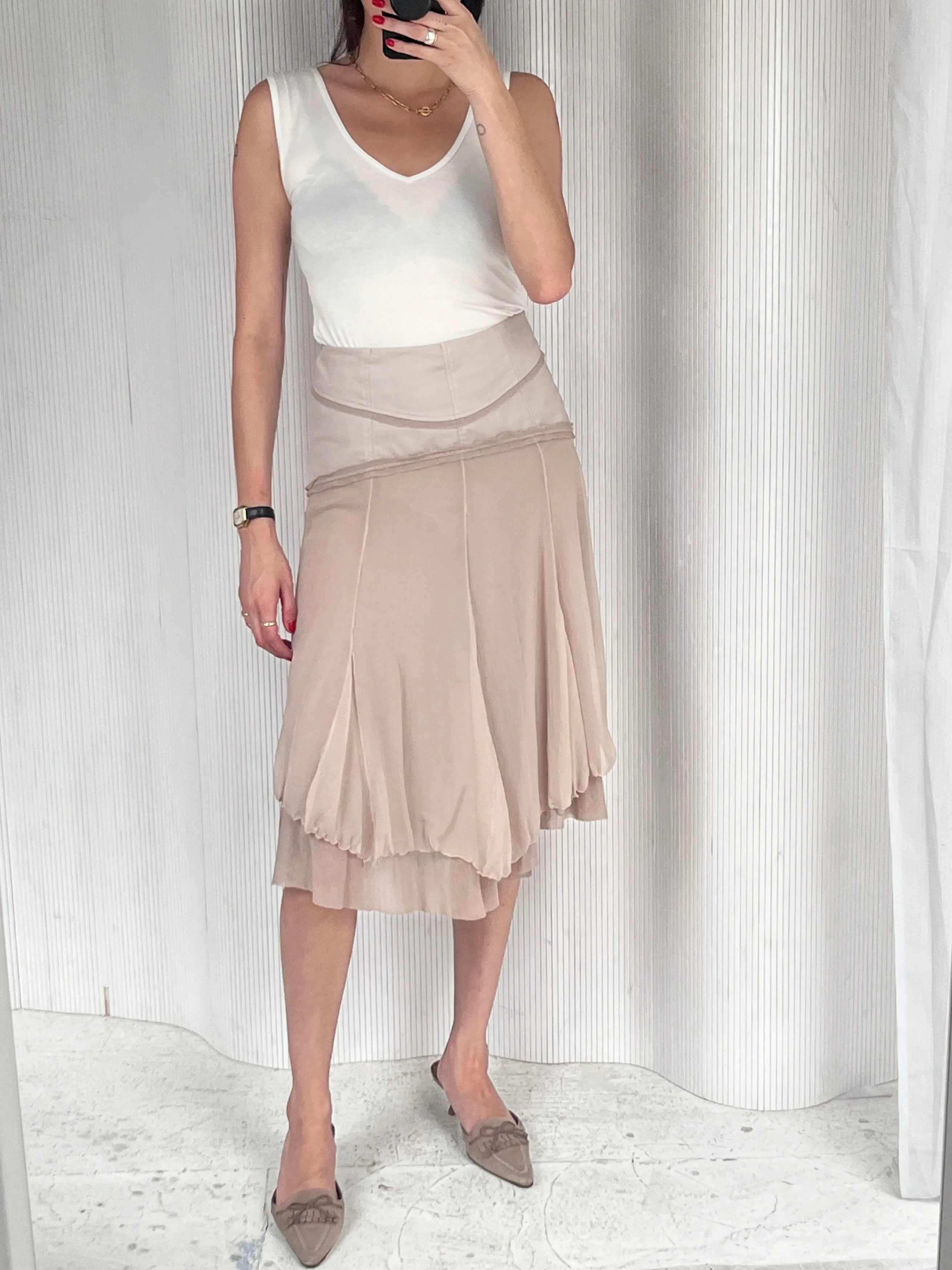 Chloe F/W 2003 Silk Gauze Skirt