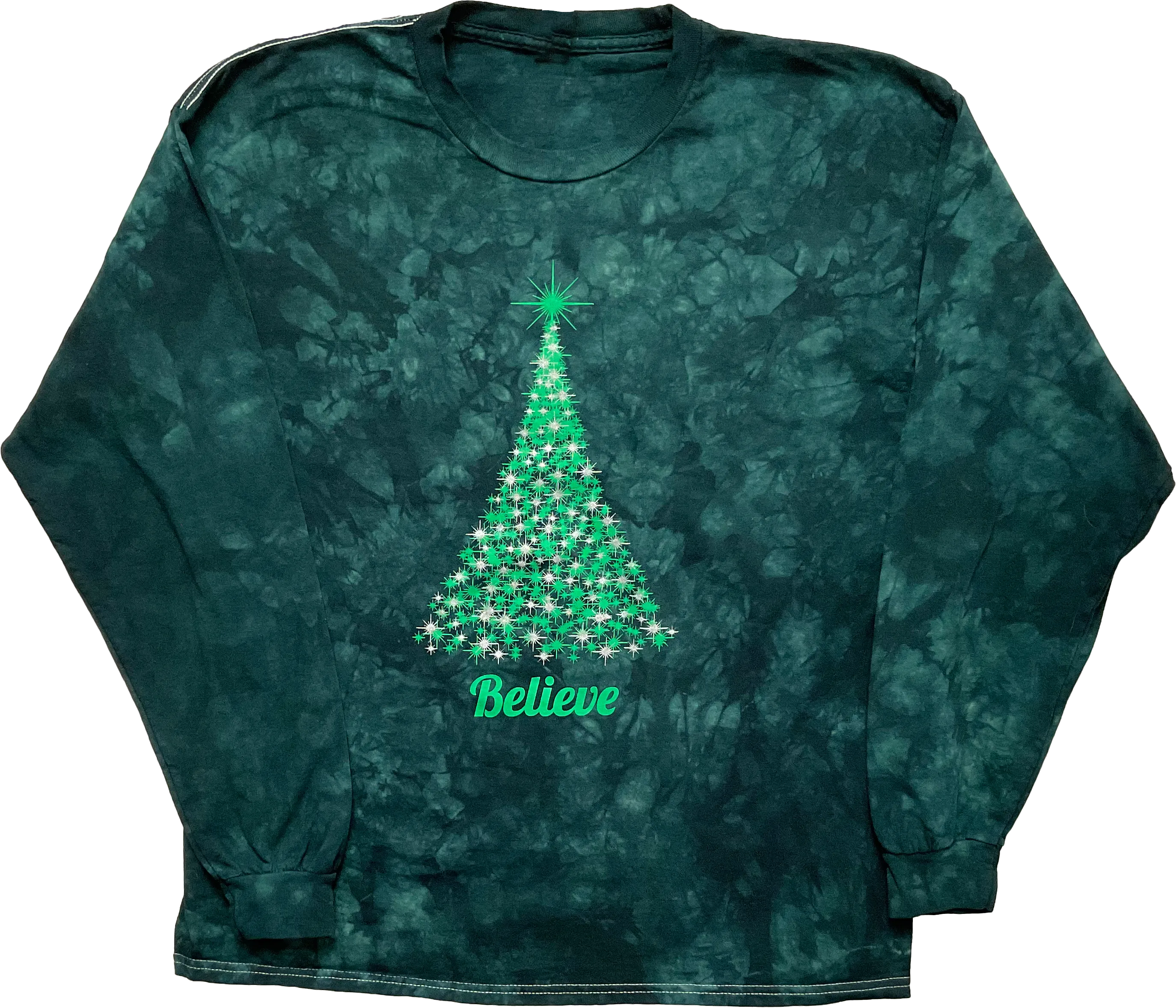 Christmas Sparkle Long Sleeve Tie Dye