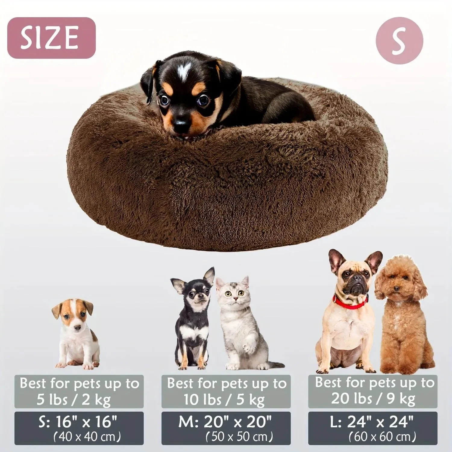 Cozy Anti-Anxiety Donut Cuddler Bed
