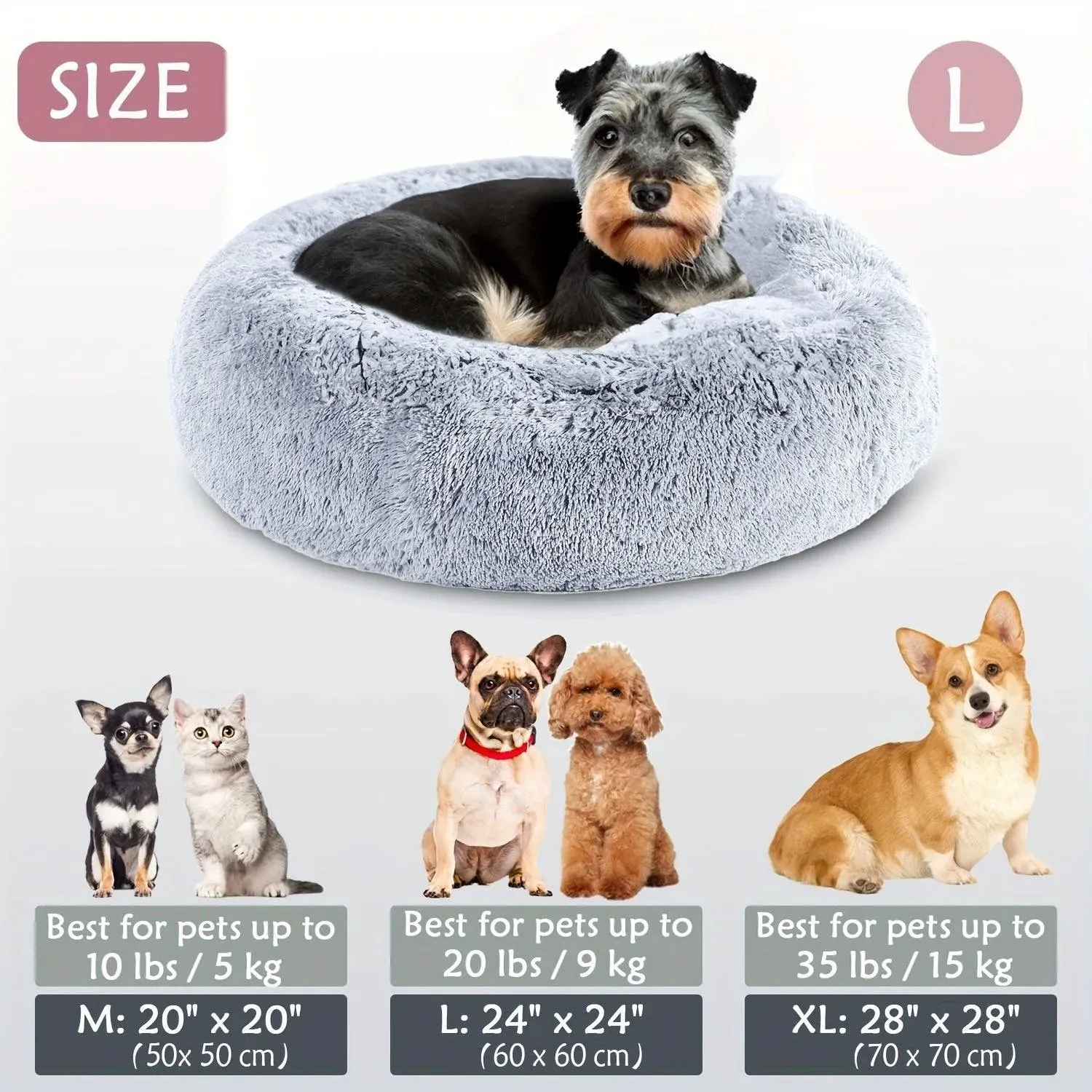 Cozy Anti-Anxiety Donut Cuddler Bed