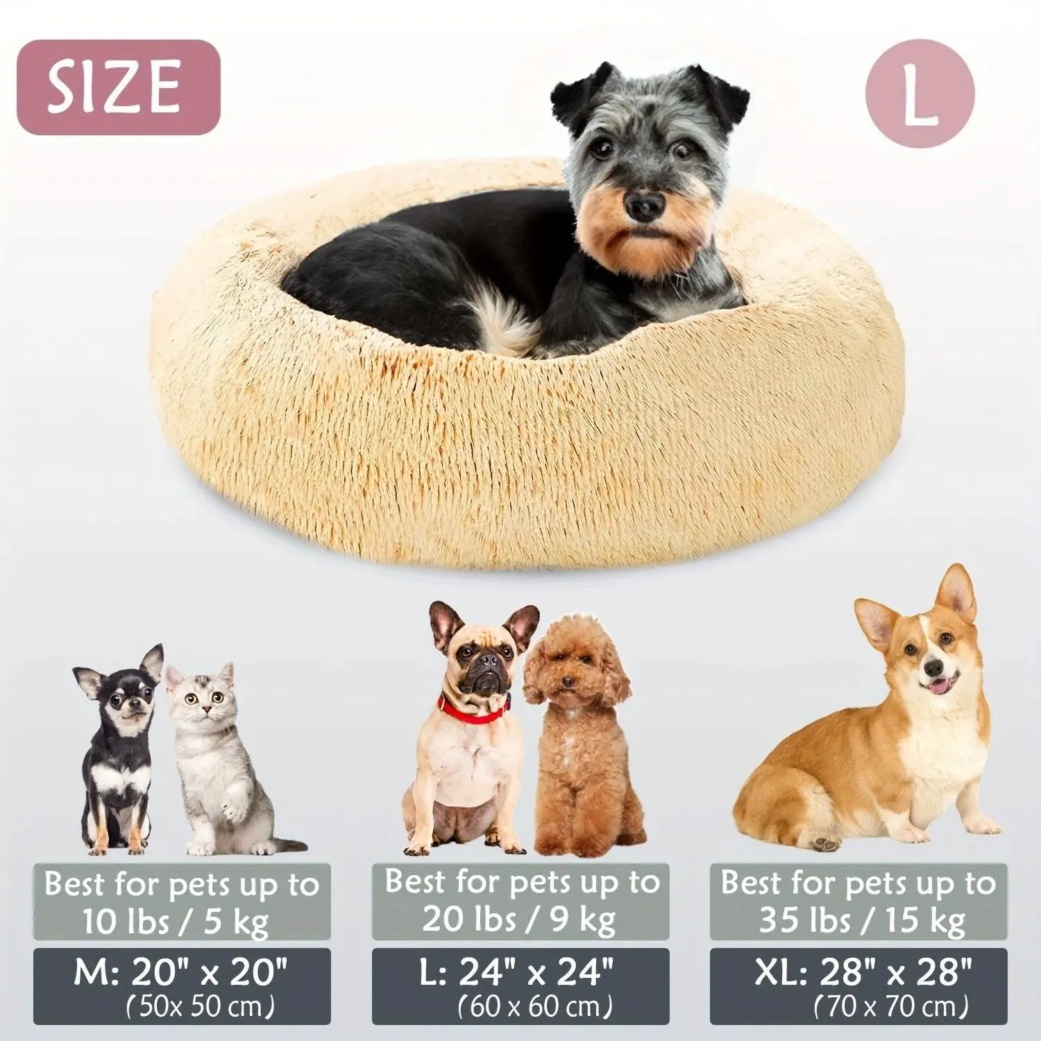 Cozy Anti-Anxiety Donut Cuddler Bed