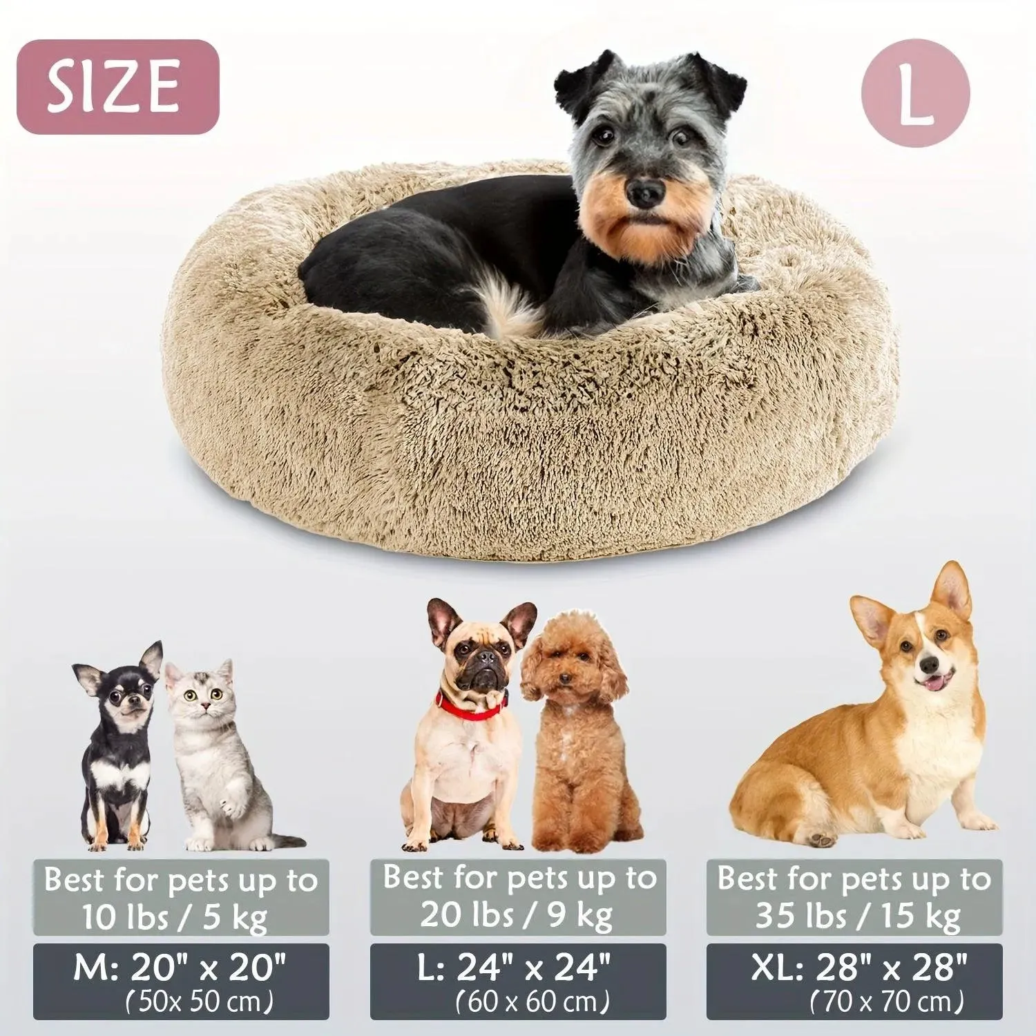 Cozy Anti-Anxiety Donut Cuddler Bed