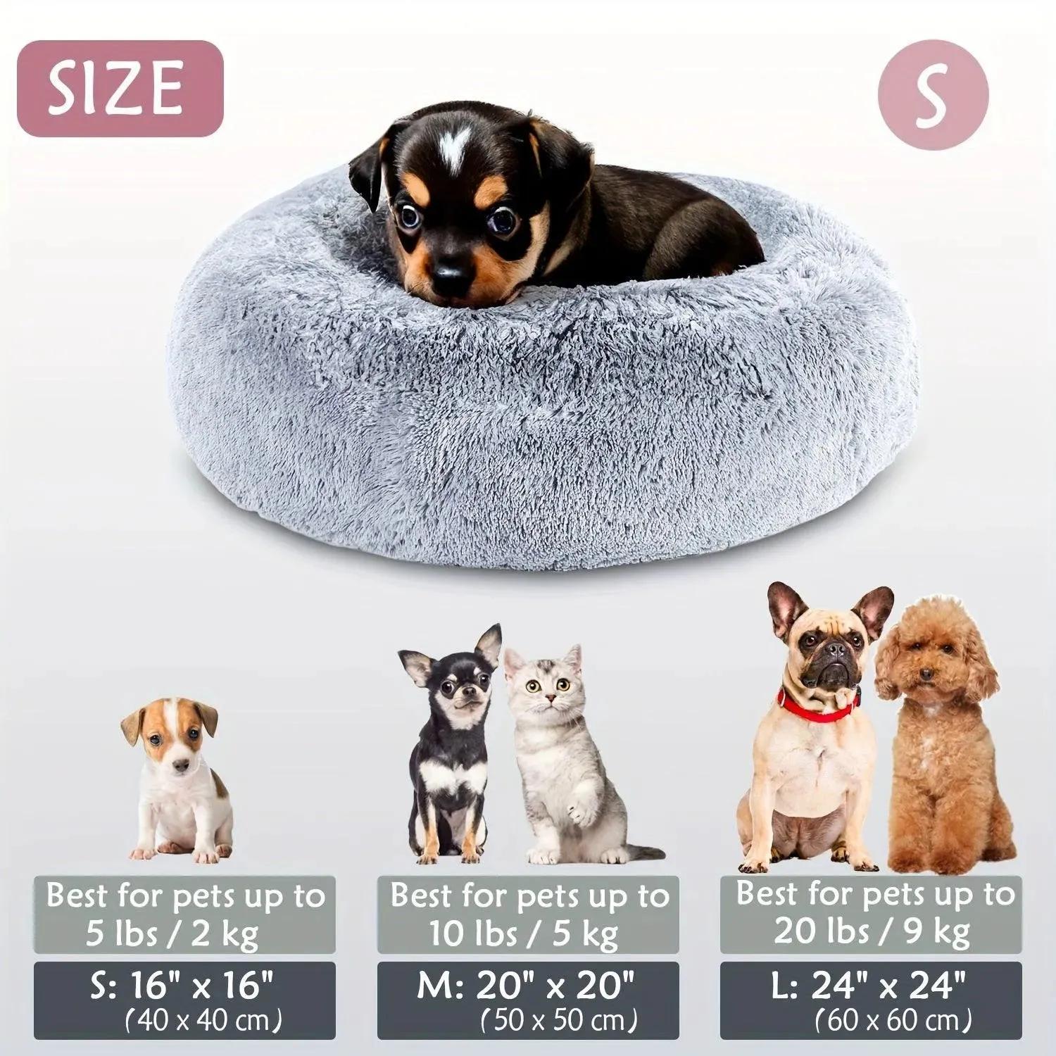 Cozy Anti-Anxiety Donut Cuddler Bed