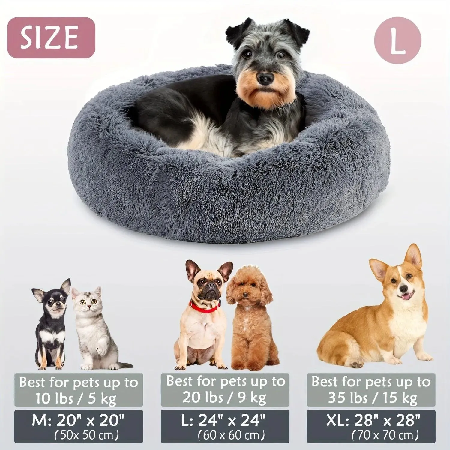 Cozy Anti-Anxiety Donut Cuddler Bed