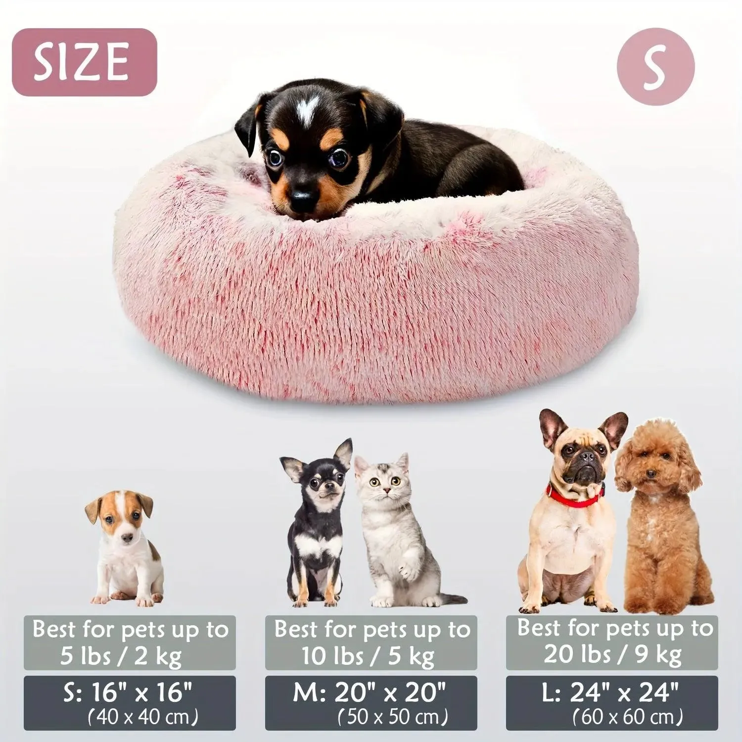 Cozy Anti-Anxiety Donut Cuddler Bed